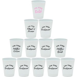 image:imageFunky Junque Bridal Party Shot Glass Set 4  Im the  Shatterproof reusable shot glasses for weddings bachelorette parties bridal showers birthdays amp celebrations12  Im the  Bridal Party Pack  Bride Side
