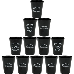 image:imageFunky Junque Bridal Party Shot Glass Set 4  Im the  Shatterproof reusable shot glasses for weddings bachelorette parties bridal showers birthdays amp celebrations12  Im the  Bridal Party Pack  Groom Side