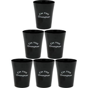 image:imageFunky Junque Bridal Party Shot Glass Set 4  Im the  Shatterproof reusable shot glasses for weddings bachelorette parties bridal showers birthdays amp celebrations6  Im the  Groomsman Pack