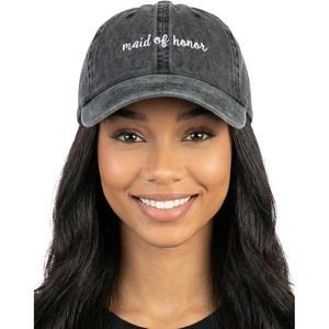 image:imageFunky Junque Bride and Groom Baseball Hats Bachelorette Party Caps  Soft cotton bride and groom hats with embroidered sayings for bachelorette parties showers honeymoons amp giftsMaid of Honor  Black Washed