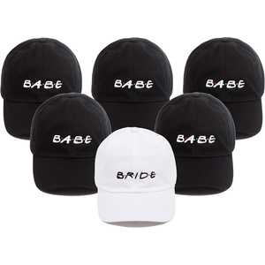 image:imageFunky Junque Bride and Groom Baseball Hats Bachelorette Party Caps  Soft cotton bride and groom hats with embroidered sayings for bachelorette parties showers honeymoons amp gifts6 Pack Bride White  5 Babe Black