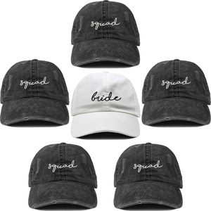 image:imageFunky Junque Bride and Groom Baseball Hats Bachelorette Party Caps  Soft cotton bride and groom hats with embroidered sayings for bachelorette parties showers honeymoons amp gifts6 Pack 1 Bride  5 Squad