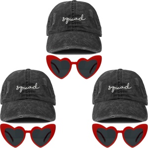image:imageFunky Junque Bride and Groom Baseball Hats Bachelorette Party Caps  Soft cotton bride and groom hats with embroidered sayings for bachelorette parties showers honeymoons amp gifts3 Squads Black  3 Heart Sunnies Red