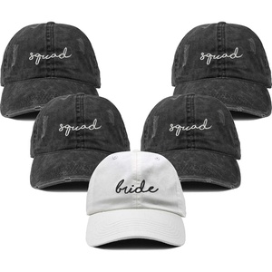 image:imageFunky Junque Bride and Groom Baseball Hats Bachelorette Party Caps  Soft cotton bride and groom hats with embroidered sayings for bachelorette parties showers honeymoons amp gifts5 Pack 1 Bride  4 Squads