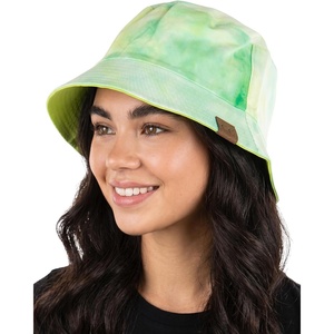 image:imageFunky Junque Bucket Hat for Women  Packable Waterproof Outdoor Sun Hat Mens Beach Fishing HikingReversible  Tie DyeLime