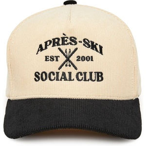 image:imageFunky Junque Corduroy Trucker Hat  Lightweight Corduroy Cap with Sun Protection Golf Beach and Everyday Trendy Caps for Women and MenApres Ski Social Club  BlackBeige