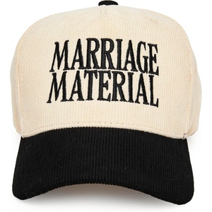 image:imageFunky Junque Corduroy Trucker Hat  Lightweight Corduroy Cap with Sun Protection Golf Beach and Everyday Trendy Caps for Women and MenMarriage Material  BlackBeige
