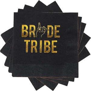 image:imageFunky Junque Disposable Decorative Celebration Saying  25 Mamacita Needs A Margarita WhiteGreen25 Bride Tribe BlackGold