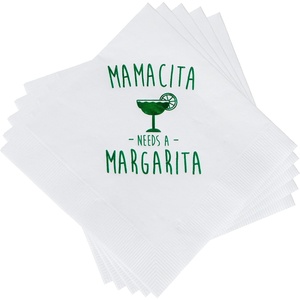 image:imageFunky Junque Disposable Decorative Celebration Saying  25 Mamacita Needs A Margarita WhiteGreen25 Mamacita Needs A Margarita WhiteGreen