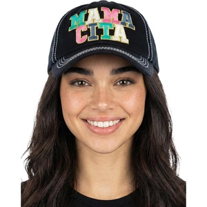 image:imageFunky Junque Distressed Baseball Cap Vintage Embroidered Dad Hat  Soft cotton distressed cap with vintage embroidery for music festivals road trips brunch amp weekend styleMamacita  Black