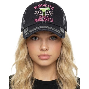 image:imageFunky Junque Distressed Baseball Cap Vintage Embroidered Dad Hat  Soft cotton distressed cap with vintage embroidery for music festivals road trips brunch amp weekend styleMamacita Needs a Margarita  Black