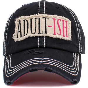 image:imageFunky Junque Distressed Baseball Cap Vintage Embroidered Dad Hat  Soft cotton distressed cap with vintage embroidery for music festivals road trips brunch amp weekend styleAdultish  Black