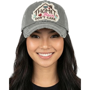 image:imageFunky Junque Distressed Baseball Cap Vintage Embroidered Dad Hat  Soft cotton distressed cap with vintage embroidery for music festivals road trips brunch amp weekend styleHome Hair Dont Care  Dove Grey