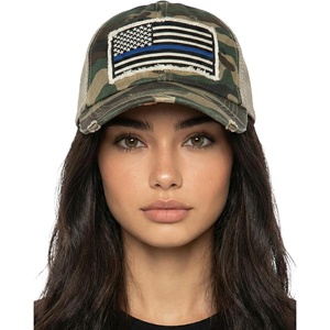 image:imageFunky Junque Distressed Baseball Cap Vintage Embroidered Dad Hat  Soft cotton distressed cap with vintage embroidery for music festivals road trips brunch amp weekend styleAmerican Flag WBlue Line  Green Camo