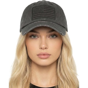 image:imageFunky Junque Distressed Baseball Cap Vintage Embroidered Dad Hat  Soft cotton distressed cap with vintage embroidery for music festivals road trips brunch amp weekend styleAmerican Flag  Dark Grey