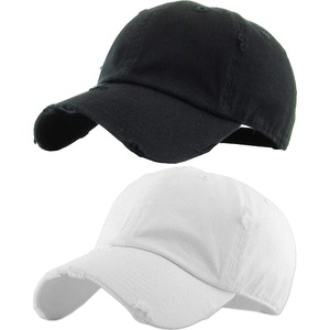 image:imageFunky Junque Distressed Cotton Dad Hat Low Profile Baseball Cap  Breathable 100 cotton dad hat with tuck amp slide metal buckle for everyday wear casual style amp allday comfort2 Pack  Black  White Distressed
