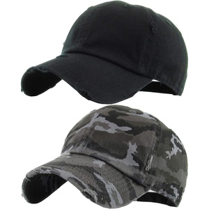 image:imageFunky Junque Distressed Cotton Dad Hat Low Profile Baseball Cap  Breathable 100 cotton dad hat with tuck amp slide metal buckle for everyday wear casual style amp allday comfort2 Pack  Black  Camo Black Distressed