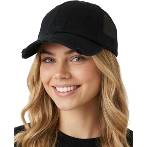 image:imageFunky Junque Distressed Mesh Low Profile Trucker Hat Snapback Cap  Distressed trucker with breathable mesh panels for rodeos country concerts ranch work festivals amp Western styleBlack