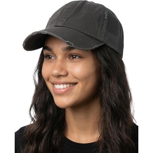 image:imageFunky Junque Distressed Mesh Low Profile Trucker Hat Snapback Cap  Distressed trucker with breathable mesh panels for rodeos country concerts ranch work festivals amp Western styleSolid Distressed  Grey