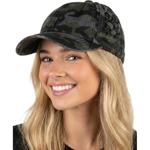 image:imageFunky Junque Distressed Washed Baseball Cap Vintage Cotton Dad Hat  Soft cotton dad hat with 6 panel eyelet design for the beach pool music festivals concerts amp barbecuesBasketweave Black Camo