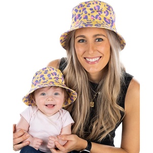 image:imageFunky Junque Family Matching Bucket Hats  Lightweight Cotton Bucket Hat with Sun Protection Mommy amp Me Matching HatsAdultInfant  Leopard  2 Pack
