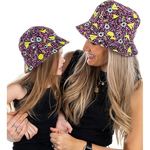 image:imageFunky Junque Family Matching Bucket Hats  Lightweight Cotton Bucket Hat with Sun Protection Mommy amp Me Matching HatsAdultToddler  Abstract Black  2 Pack