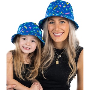 image:imageFunky Junque Family Matching Bucket Hats  Lightweight Cotton Bucket Hat with Sun Protection Mommy amp Me Matching HatsAdultToddler  Abstract Blue  2 Pack