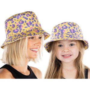 image:imageFunky Junque Family Matching Bucket Hats  Lightweight Cotton Bucket Hat with Sun Protection Mommy amp Me Matching HatsAdultToddler  Leopard  2 Pack
