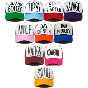 image:imageFunky Junque Funny Retro Foam Trucker Hat  Adult Humor Mesh Snapback for Bachelorette Girls Trip Weekend amp Birthday Gift10  Rowdy Pack