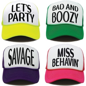 image:imageFunky Junque Funny Retro Foam Trucker Hat  Adult Humor Mesh Snapback for Bachelorette Girls Trip Weekend amp Birthday Gift4  Boozy Pack