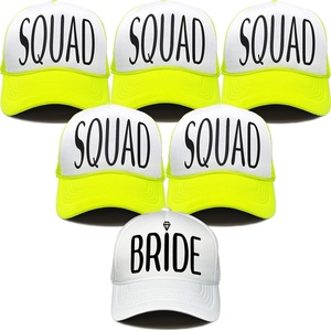 image:imageFunky Junque Funny Retro Foam Trucker Hat  Adult Humor Mesh Snapback for Bachelorette Girls Trip Weekend amp Birthday Gift6  1 Bride White  5 Squad Neon YellowWhite