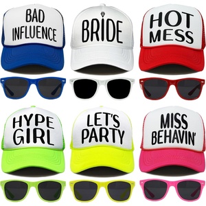 image:imageFunky Junque Funny Retro Foam Trucker Hat  Adult Humor Mesh Snapback for Bachelorette Girls Trip Weekend amp Birthday Gift6 Pk  Hat  Sunnies Set  Bridal Pack
