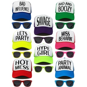 image:imageFunky Junque Funny Retro Foam Trucker Hat  Adult Humor Mesh Snapback for Bachelorette Girls Trip Weekend amp Birthday Gift8 Pk  Hat  Sunnies Set  Mischievous Pack