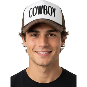 image:imageFunky Junque Funny Retro Foam Trucker Hat  Adult Humor Mesh Snapback for Bachelorette Girls Trip Weekend amp Birthday GiftCowboy  WhiteBrown