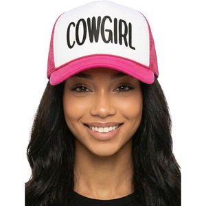 image:imageFunky Junque Funny Retro Foam Trucker Hat  Adult Humor Mesh Snapback for Bachelorette Girls Trip Weekend amp Birthday GiftCowgirl  WhiteHot Pink