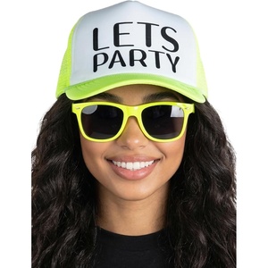 image:imageFunky Junque Funny Retro Foam Trucker Hat  Adult Humor Mesh Snapback for Bachelorette Girls Trip Weekend amp Birthday GiftHat  Sunnies Set  Lets Party Neon Yellow