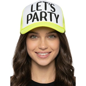 image:imageFunky Junque Funny Retro Foam Trucker Hat  Adult Humor Mesh Snapback for Bachelorette Girls Trip Weekend amp Birthday GiftLets Party  Neon YellowWhite