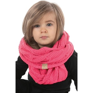 image:imageFunky Junque Girls Scarves 100 Acrylic Knit Kids Infinity Scarf Toddler Balaclava Neck Warmer Winter Circle GaiterCandy Pink