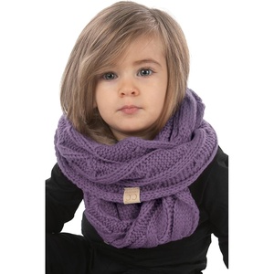 image:imageFunky Junque Girls Scarves 100 Acrylic Knit Kids Infinity Scarf Toddler Balaclava Neck Warmer Winter Circle GaiterViolet