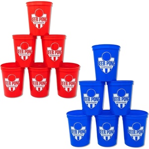 image:imageFunky Junque Girls Weekend Fun Party Cups Durable 16oz Plastic Cup  12 Hello Sunshine Yellow12 Beer Pong Champion RedBlue Combo