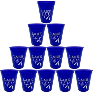 image:imageFunky Junque Girls Weekend Fun Party Cups Durable 16oz Plastic Cup  12 Hello Sunshine Yellow12 Lake Life Cups Blue