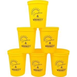 image:imageFunky Junque Girls Weekend Fun Party Cups Durable 16oz Plastic Cup  12 Hello Sunshine Yellow6 Sunshine and Whiskey Yellow