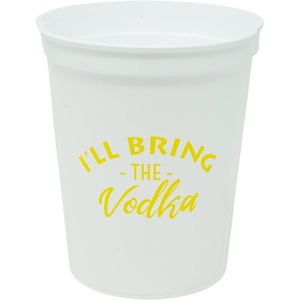 image:imageFunky Junque Girls Weekend Fun Party Cups Durable 16oz Plastic Cup  12 Hello Sunshine YellowIll Bring the Vodka WhiteYellow