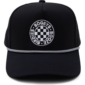 image:imageFunky Junque Golf Trucker Hat  Lightweight Golf Trucker Rope Hat with Adjustable Snapback Golf Course and Weekend Wear Funny Golf Hats for Men and WomenBirdies  Bogeys  Booze  Black