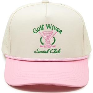 image:imageFunky Junque Golf Trucker Hat  Lightweight Golf Trucker Rope Hat with Adjustable Snapback Golf Course and Weekend Wear Funny Golf Hats for Men and WomenGolf Wives Social Club  PinkBeige