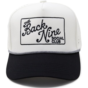 image:imageFunky Junque Golf Trucker Hat  Lightweight Golf Trucker Rope Hat with Adjustable Snapback Golf Course and Weekend Wear Funny Golf Hats for Men and WomenThe Back Nine Social Club  BlackBeige