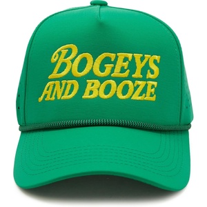 image:imageFunky Junque Golf Trucker Hat  Lightweight Golf Trucker Rope Hat with Adjustable Snapback Golf Course and Weekend Wear Funny Golf Hats for Men and WomenBogies  Booze  Kelly Green