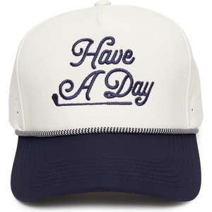 image:imageFunky Junque Golf Trucker Hat  Lightweight Golf Trucker Rope Hat with Adjustable Snapback Golf Course and Weekend Wear Funny Golf Hats for Men and WomenHave a Day  NavyBeige