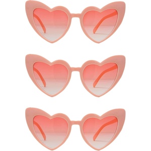 image:imageFunky Junque Heart Shaped Sunglasses Women Fashion Eyewear  Sturdy plastic heart shaped sunglasses with playful frames for bachelorette parties girls night out amp photos3 Pack  PeachPeach Lenses