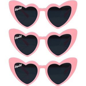 image:imageFunky Junque Heart Shaped Sunglasses Women Fashion Eyewear  Sturdy plastic heart shaped sunglasses with playful frames for bachelorette parties girls night out amp photos3 Pack  Pink Squad